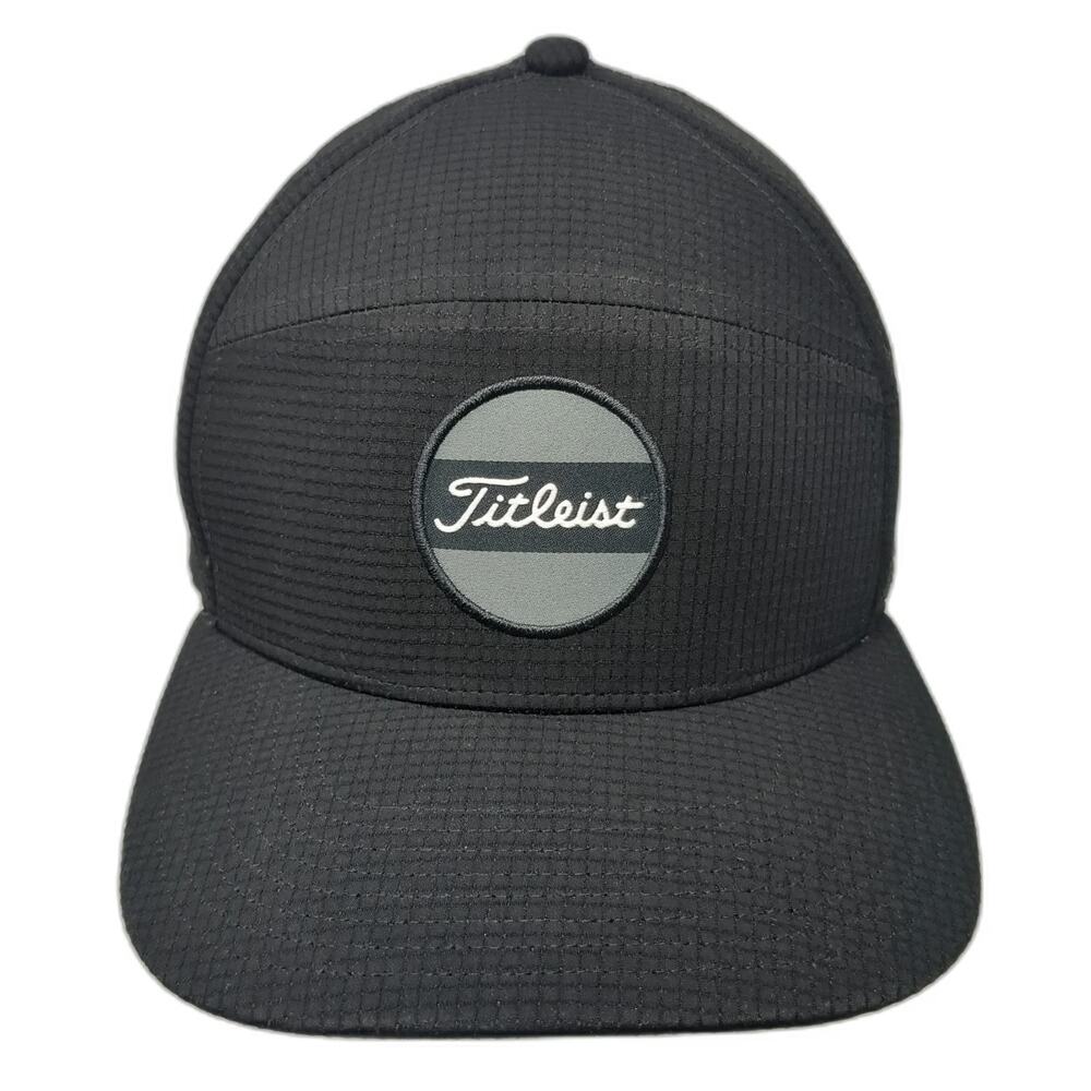 Titleist Snapback Black One Size Perforated Performance Grid Texture Golf Hat